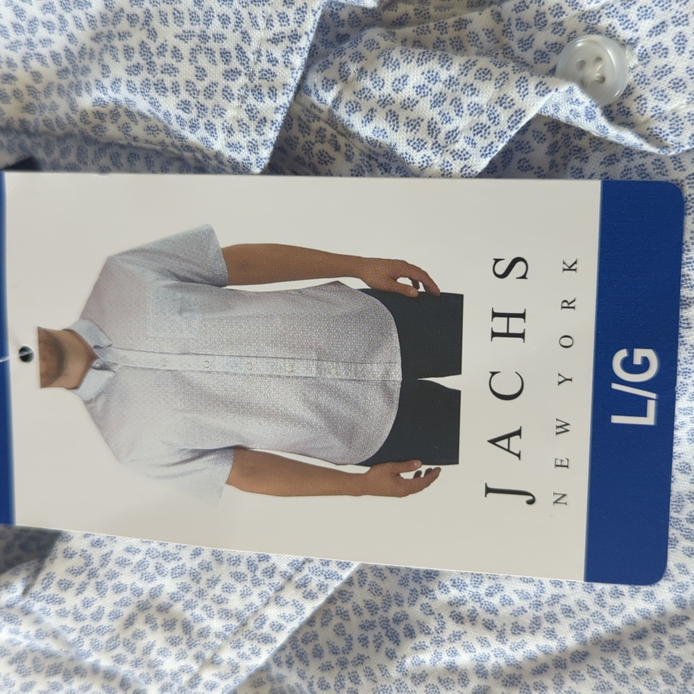 L: Jachs New York Printed Short Sleeve Shirt, Men’s size L